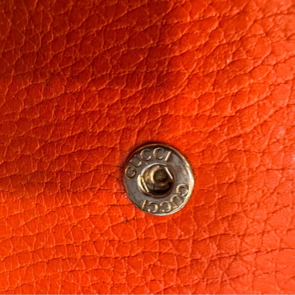 GUCCI long wallet interlocking G leather Orange women - Picture 7 of 16